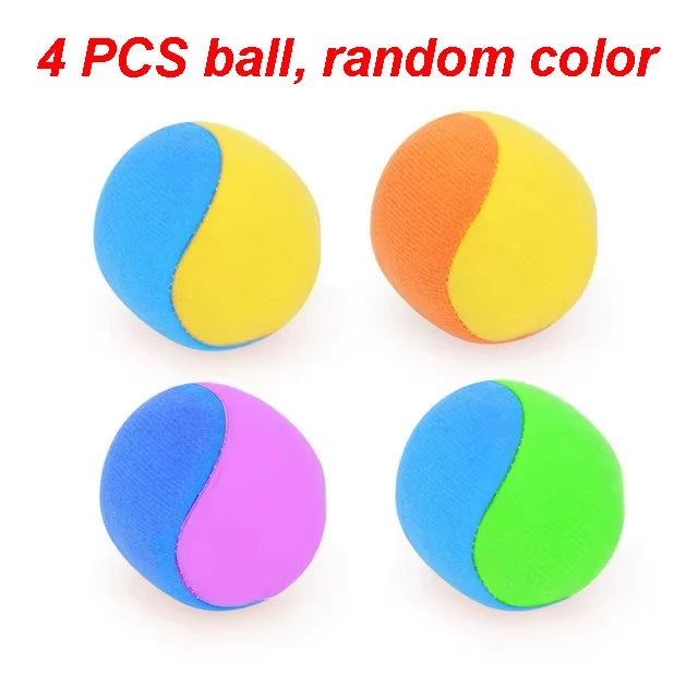 Sticky Dodge Ball Game Vest Outdoor Sports Toy Jersey Fabric Props Throw Catch Soft Fleece Balls Safe for Kids Teens Adults Quick Pick Grocers